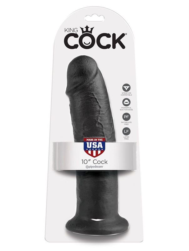 Чёрный фаллоимитатор-гигант 10" King Cock (25,4 см)