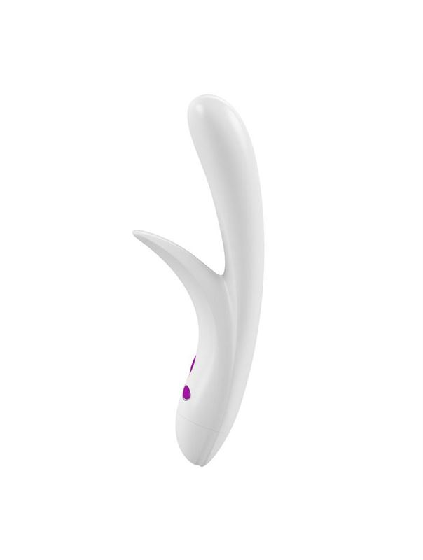 Вибратор белый OVO K4 Rabbit (22 см)