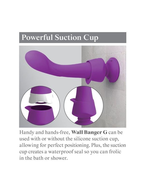 Фиолетовый вибромассажер Wall Banger G (19,3 см)