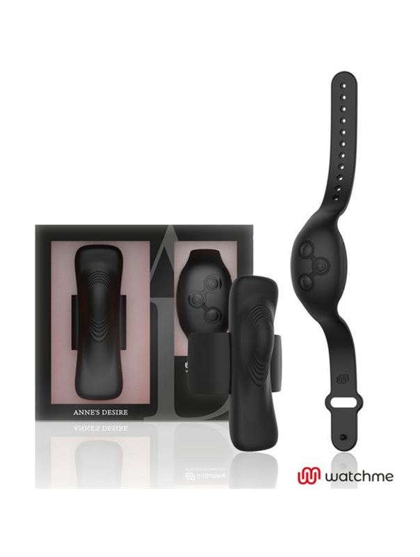 Черная вибровкладка в трусики с пультом-часами Anne's Desire Vibro Panty Wireless Watchme