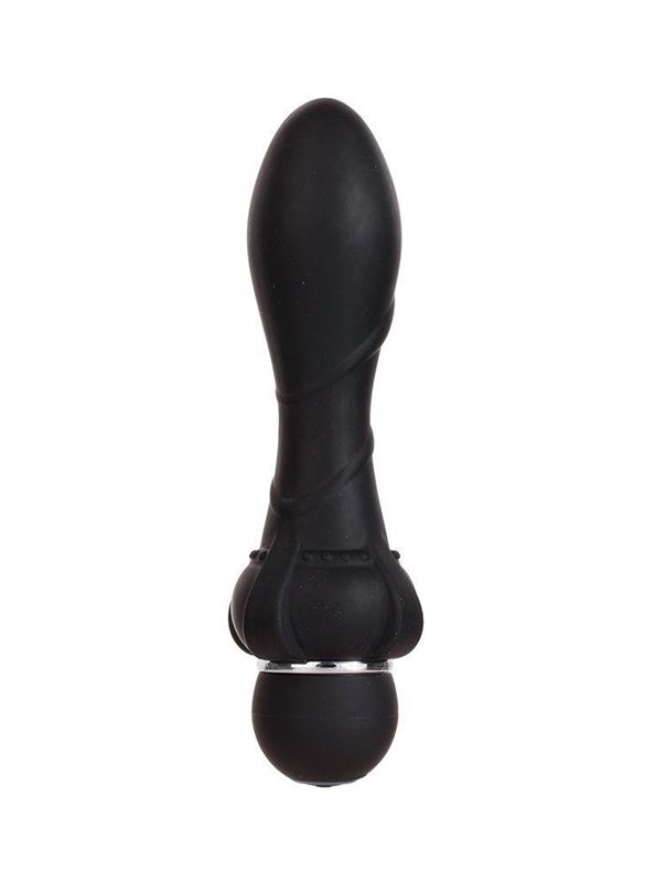 Чёрный анальный вибромассажер PURRFECT SILICONE ANAL VIBRATOR BLACK (12,7 см)