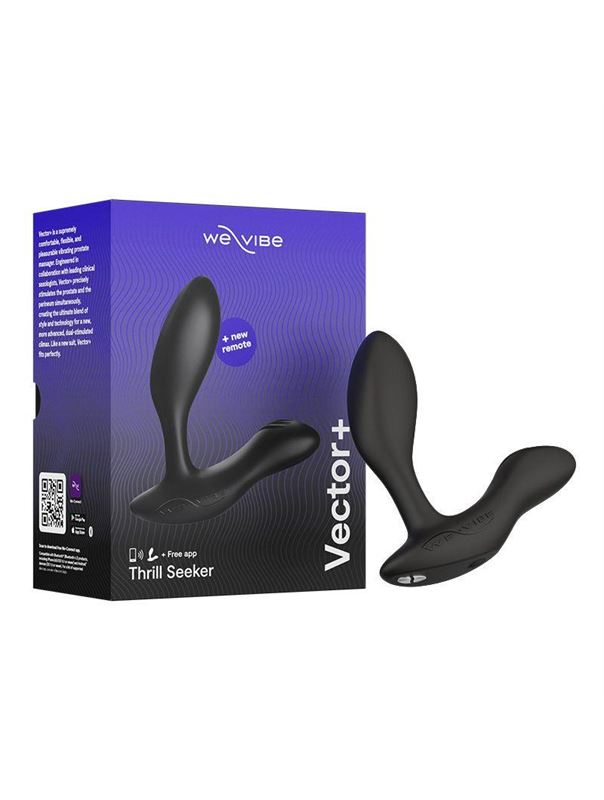 Черный анальный вибратор We-Vibe Vector+