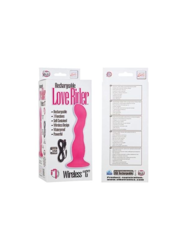 Перезаряжаемый вибромассажер Rechargeable Love Rider Wireless “G” из силикона , розовый