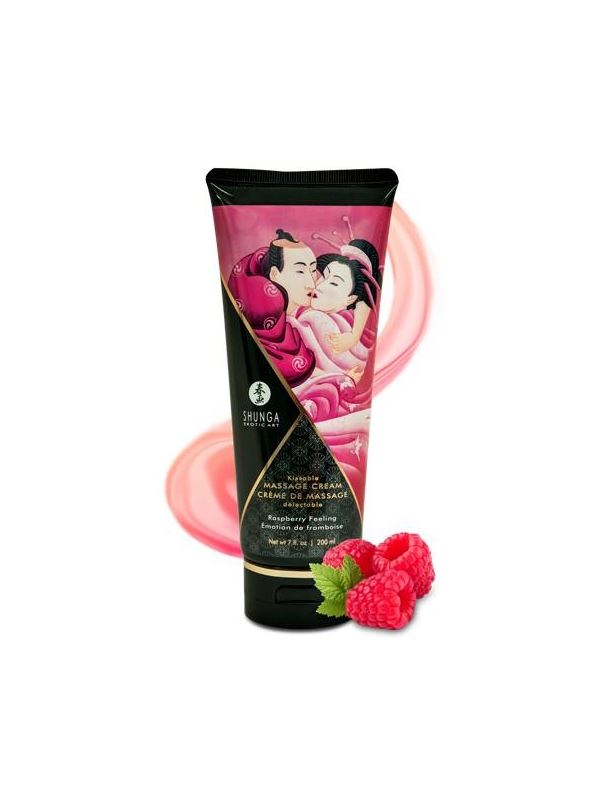 Массажный крем для тела Shunga Raspberry Feeling с ароматом малины (200 мл)