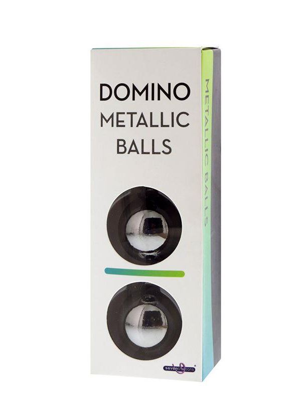 Хромированные вагинальные шарики Domino Metallic Balls