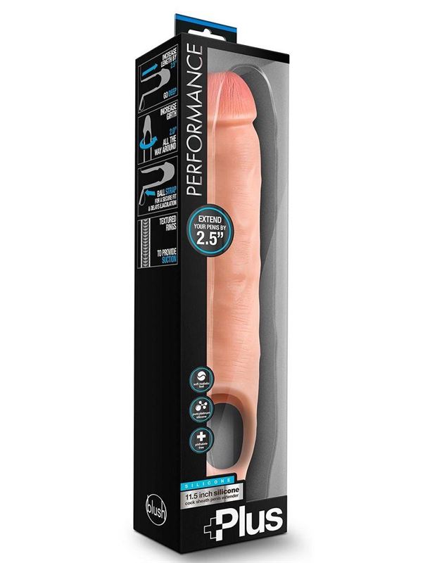 Телесная насадка-удлинитель 11.5" Silicone Cock Sheath Penis Extender (29,2 см)