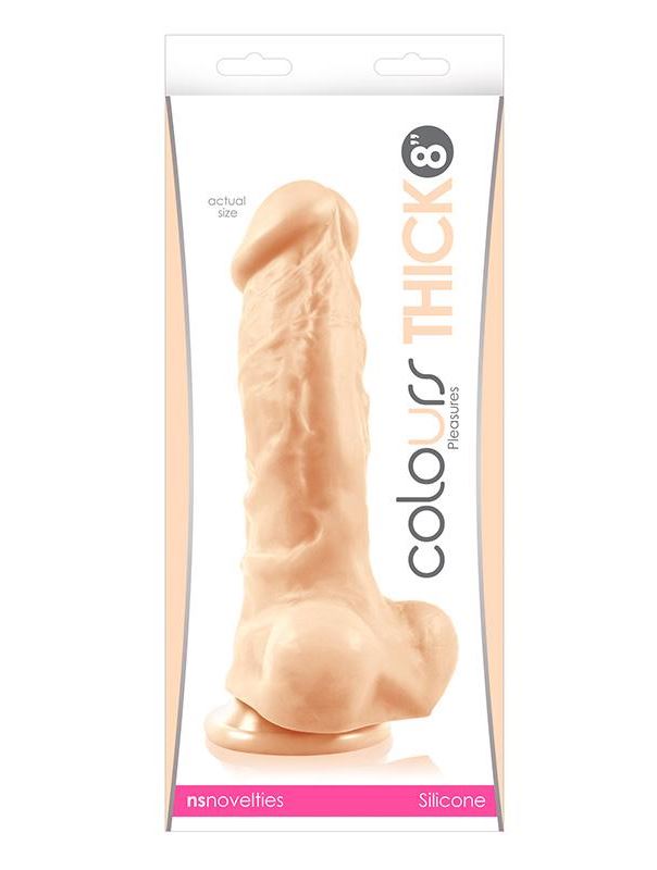 Большой фаллоимитатор Colours Pleasures Thick 8" Dildo (23,8 см)