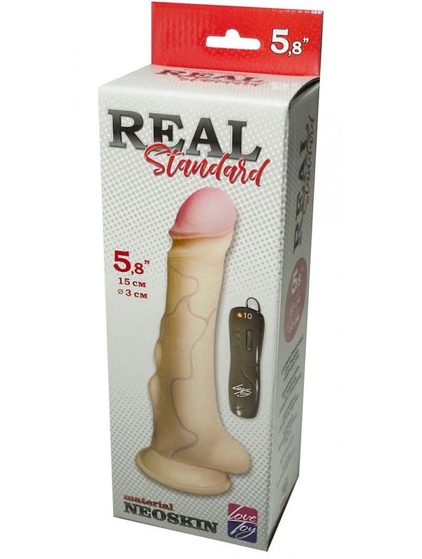 Вибратор REAL Standard 5.8" с наплывами (15 см)