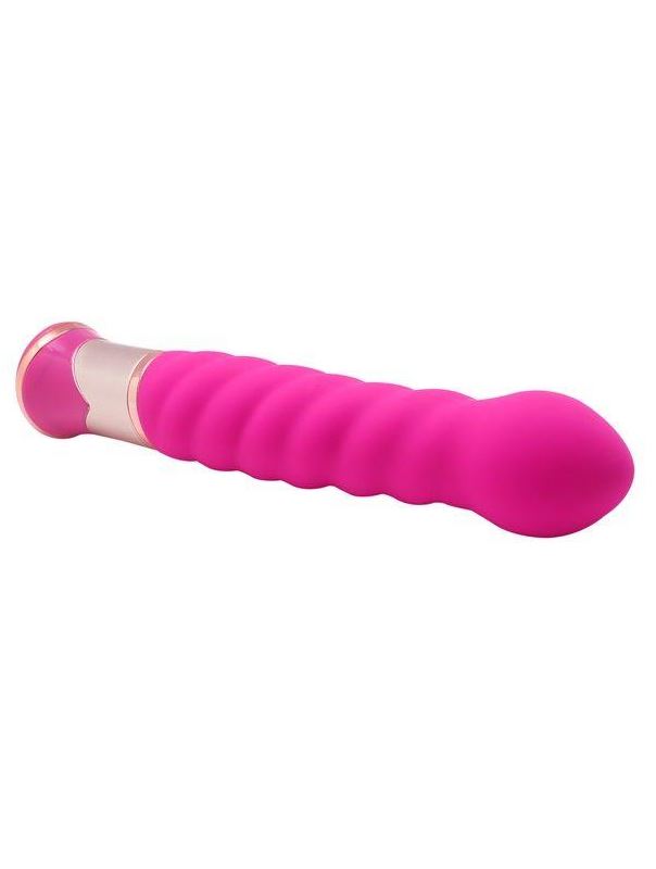 Ярко-розовый вибратор ротатор ECSTASY Deluxe Charismatic Vibe (21 см)