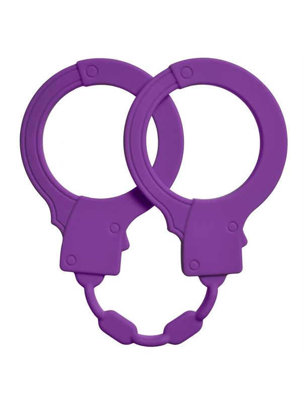 Фиолетовые силиконовые наручники Stretchy Cuffs Purple