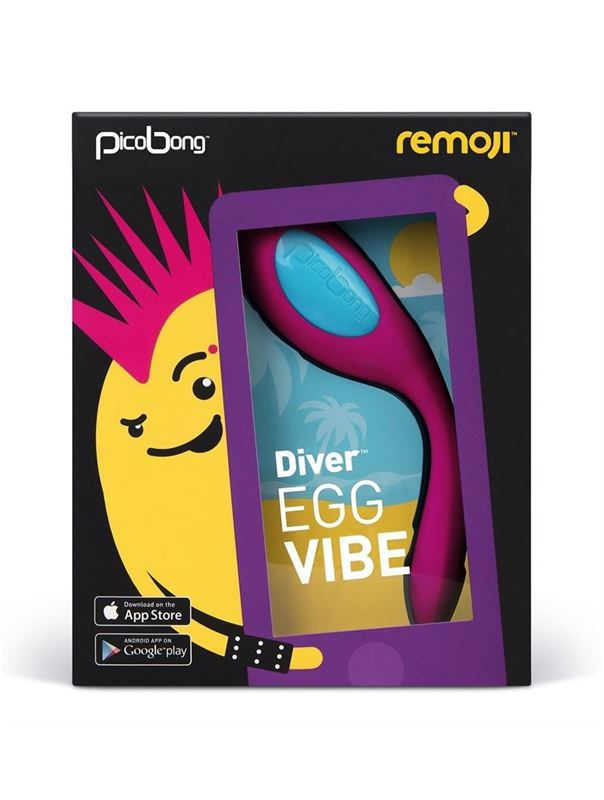 Розовый вибростимулятор DIVER EGG VIBE с управлением при помощи смартфона