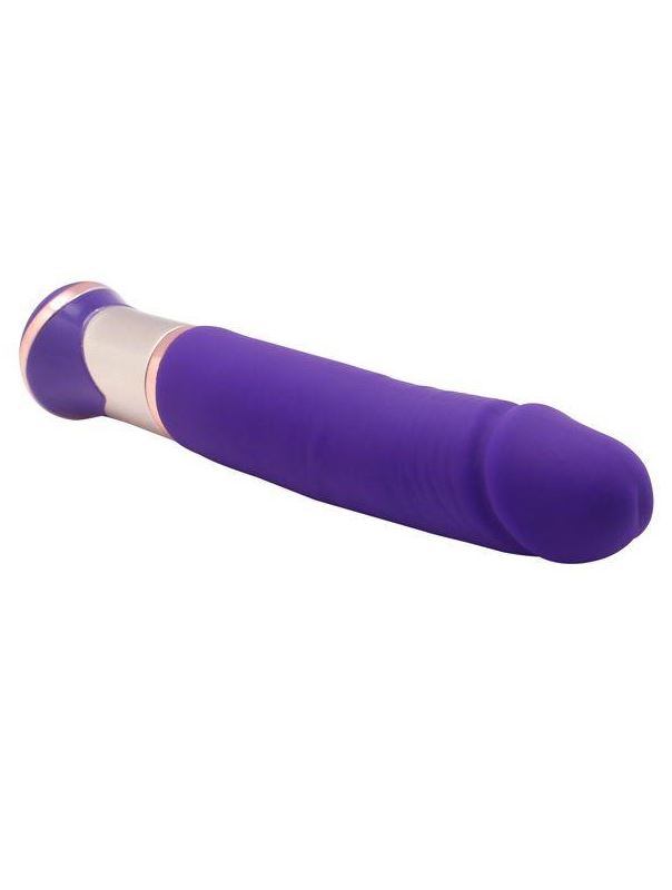 Фиолетовый перезаряжаемый вибратор ECSTASY Deluxe Greedy Dong (19,5 см)