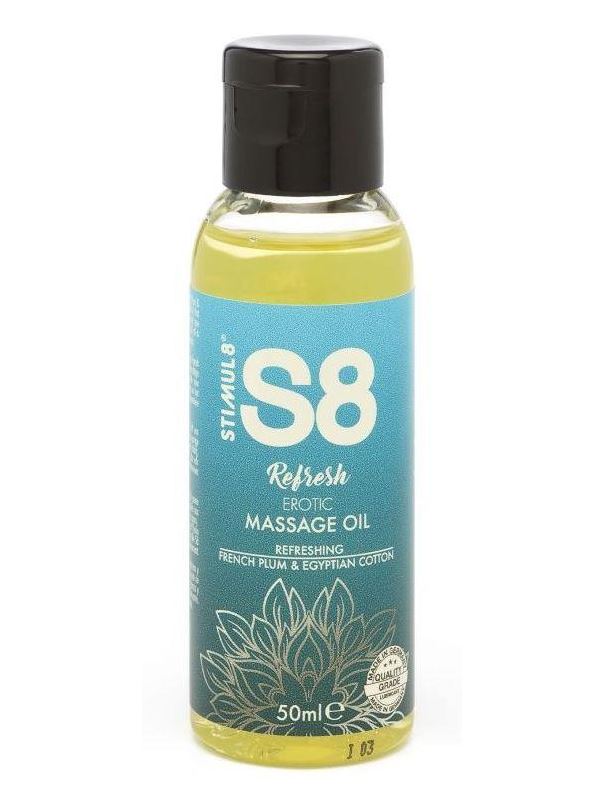Массажное масло S8 - Massage Oil Refresh с ароматом сливы и хлопка (50 мл)