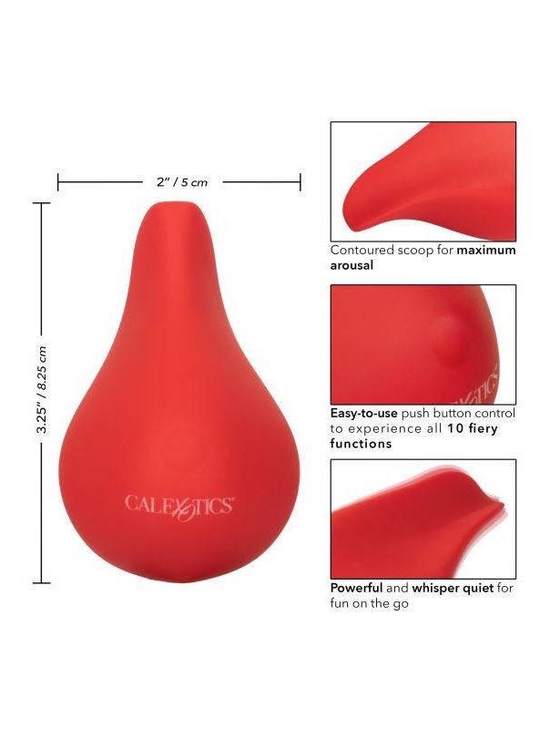Красный клиторальный вибромассажер Red Hot Glow