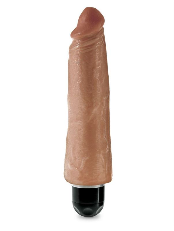 Кофейный вибратор реалистик 8" Vibrating Stiffy (24,8 см)
