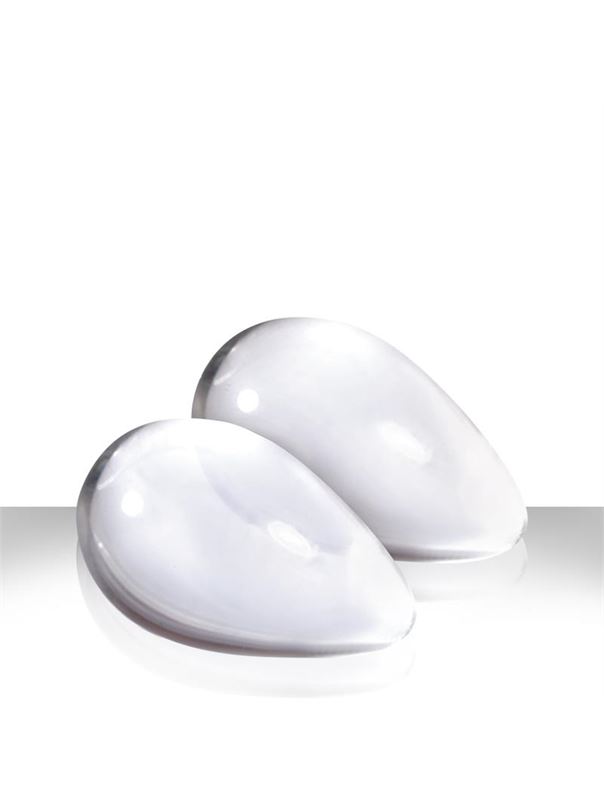 Большие прозрачные стеклянные вагинальные шарики CRYSTAL KEGEL EGGS