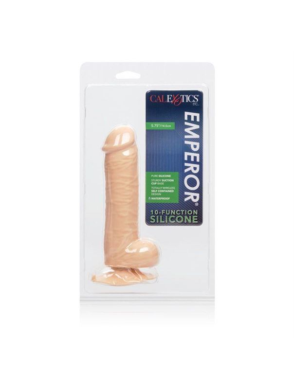 Вибратор-реалистик 10-Function Silicone Emperor - 18,4 см.
