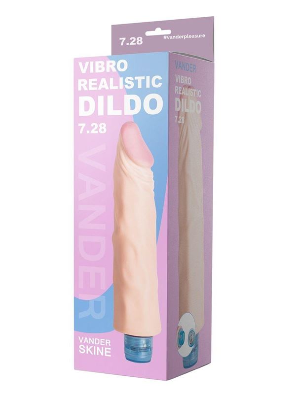 Телесный вибратор Vibro Realistic Cock Dildo без мошонки (19,5 см)