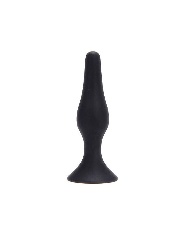 Чёрная анальная пробка из силикона среднего размера ANAL BOTTLE PLUG SILICONE MEDIUM (11,5 см)