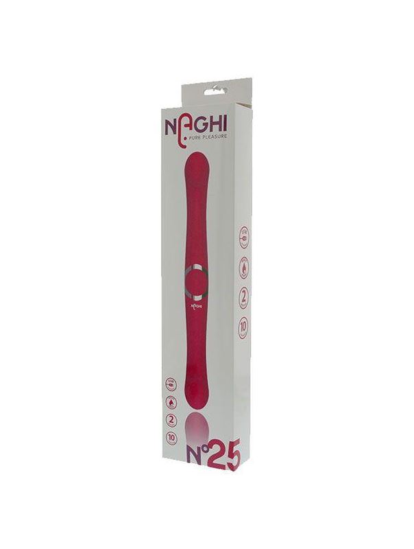 Розовый двусторонний вибратор NAGHI NO.25 (35 см)