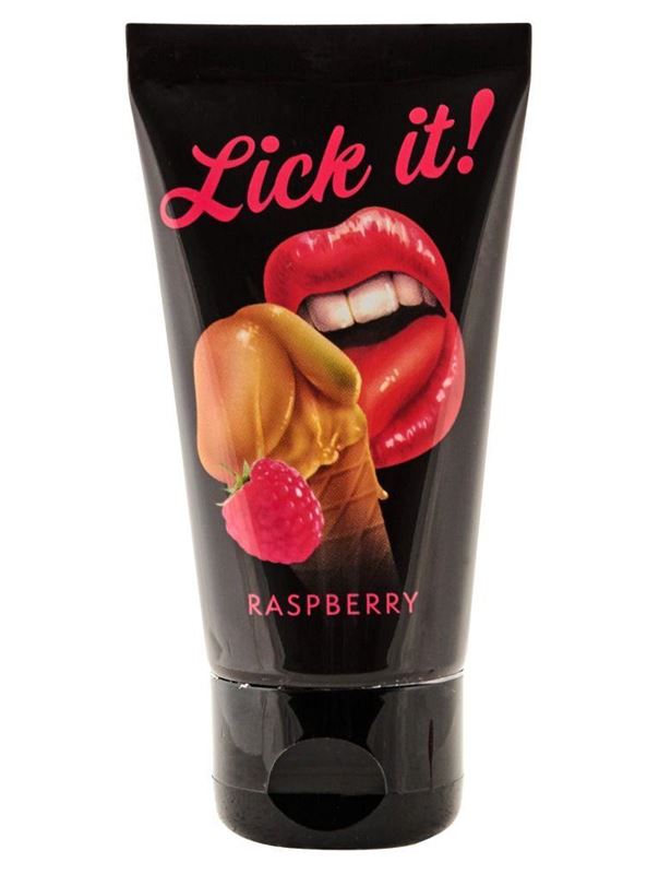 Съедобная смазка Lick It с ароматом малины (50 мл)