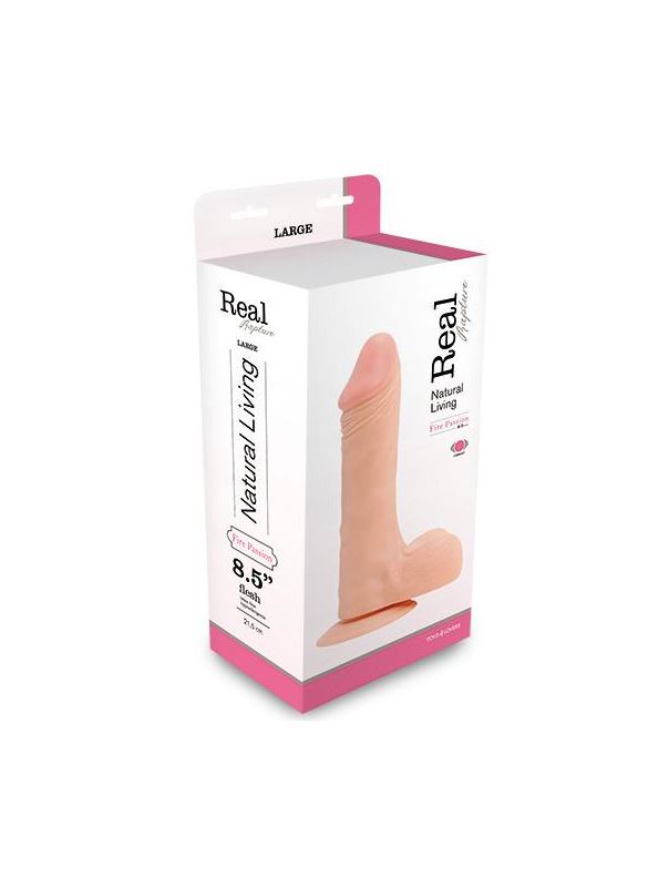 Телесный вибратор на присоске REALISTIC VIBRATOR REAL RAPTURE FLESH - 24,5 см.