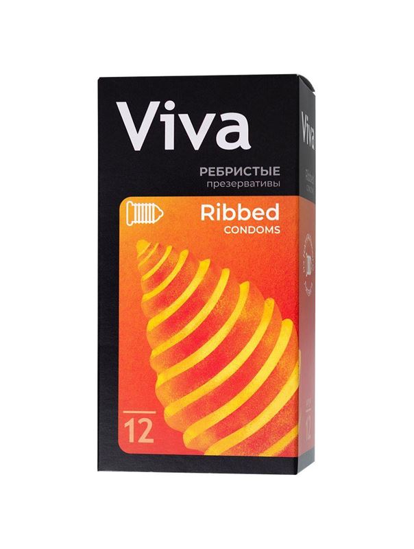 Ребристые презервативы VIVA Ribbed (12 шт)