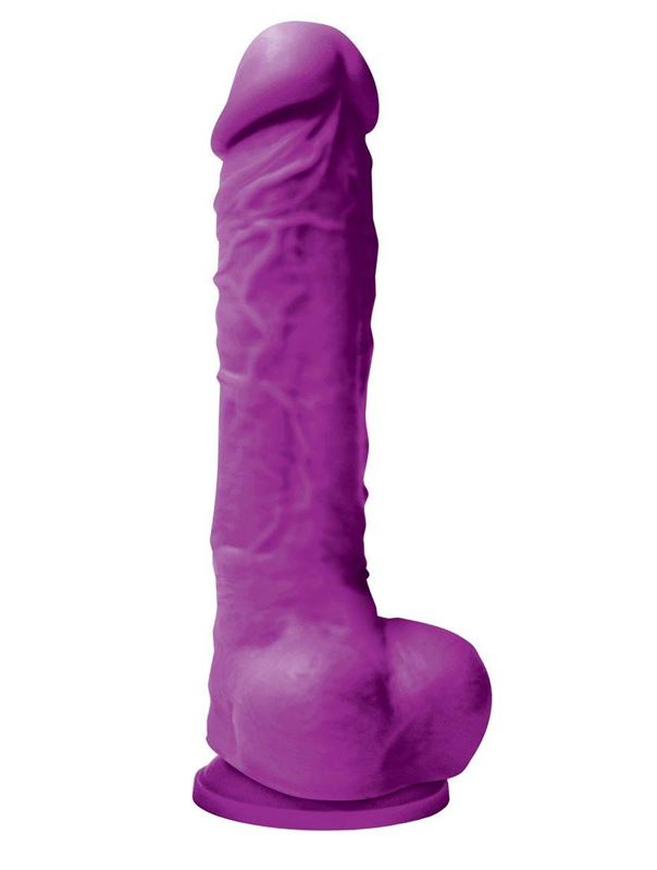 Фиолетовый фаллоимитатор на присоске Colours Pleasures 5" Dildo (17,8 см)