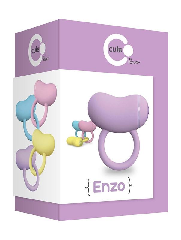 Сиреневое виброкольцо на пенис ENZO COUPLES RING 