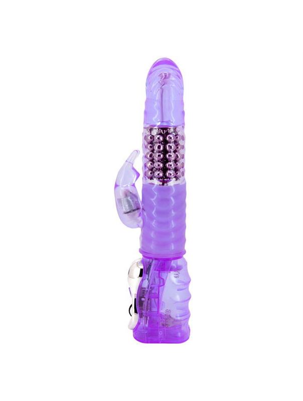 Сиреневый вибратор ротатор Deluxe Dream Lover с клиторальным отростком (26 см)