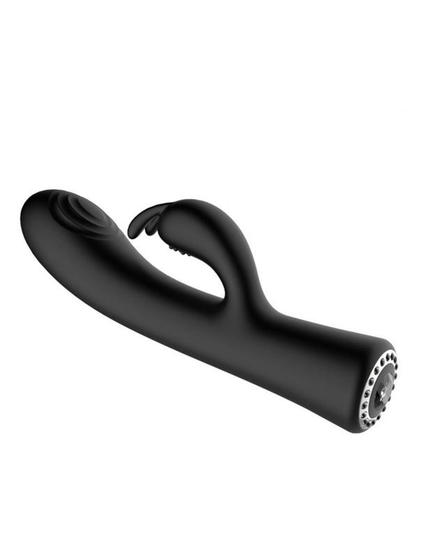 Черный вибратор кролик Lux (20 см)
