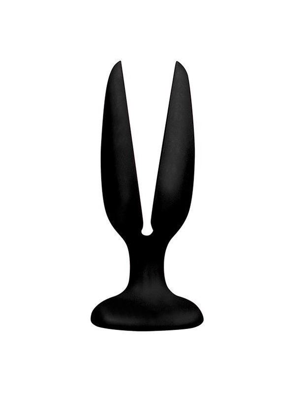 Чёрная анальная пробка-бутон MENZSTUFF - FLOWER BUTT PLUG 5INCH (13,5 см)