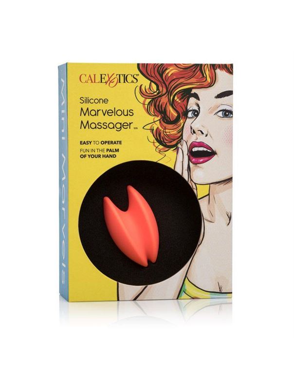 Оранжевый вибромассажер Mini Marvels Silicone Marvelous Massager