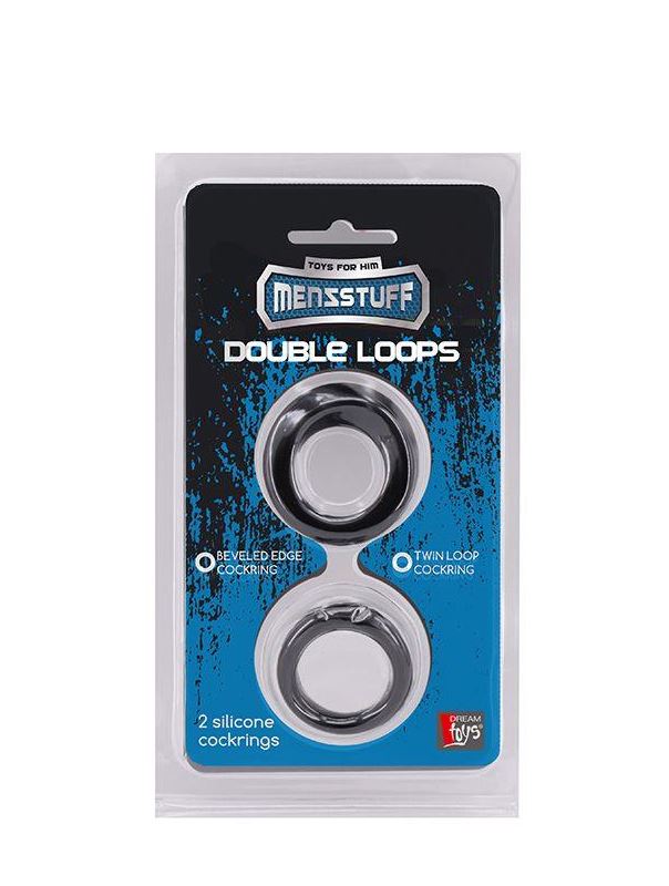 Набор из 2 эрекционных колец MENZSTUFF - DOUBLE LOOPS 2 SILICONE RING