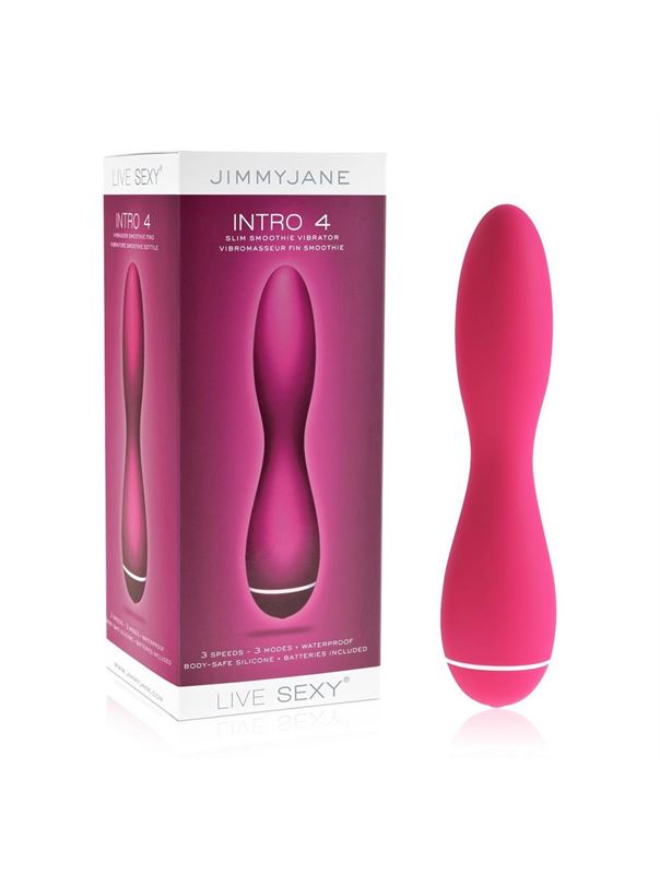 Розовый вибромассажер Intro 4 Pink - 18 см.