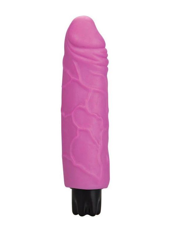 Розовый вибратор Realistic Skin Vibrator Regular - 18,3 см.