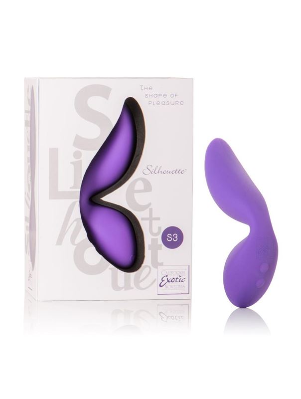 Фиолетовый вибромассажер Silhouette S3 - 12,75 см.