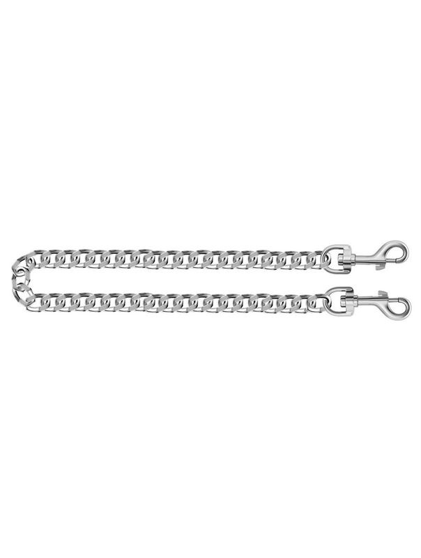 Серебристая цепь с карабинами по обе стороны (61 см)
