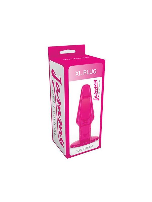 Розовый анальный плаг большого размера JAMMY JELLY ANAL XL PLUG PINK - 14 см.