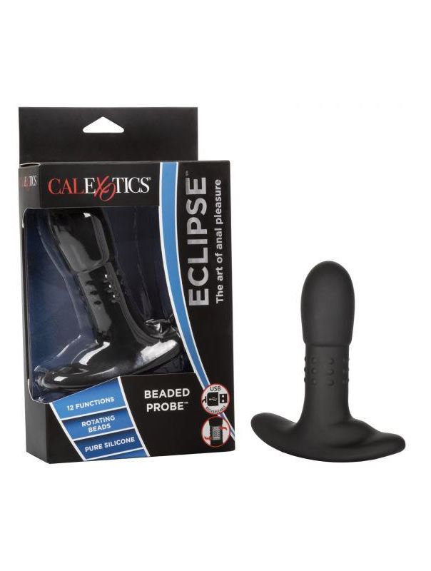 Черный массажер простаты Eclipse Beaded Probe (12,75 см)
