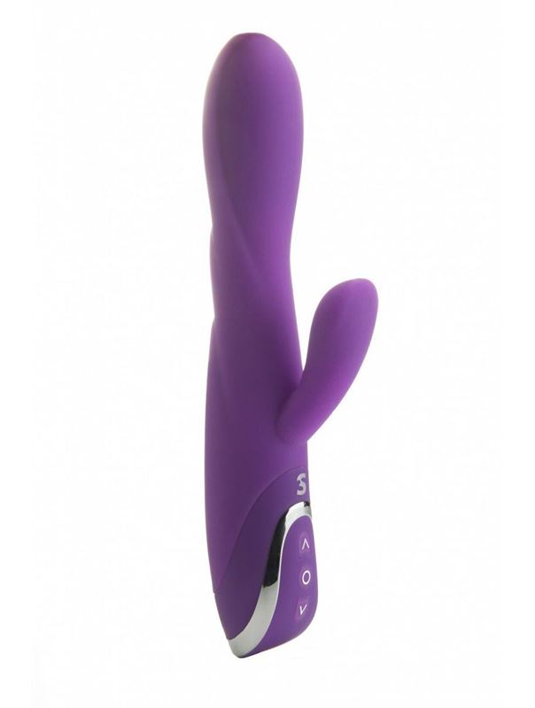 Фиолетовый перезаряжаемый вибратор RechargeableTulip Purple - 21 см.