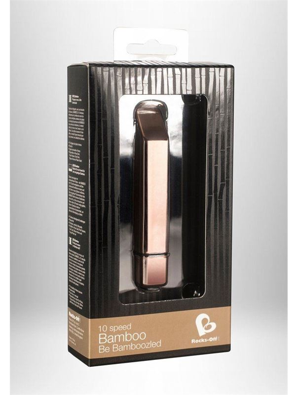 Золотистая вибропуля со скошенным кончиком Bamboo 