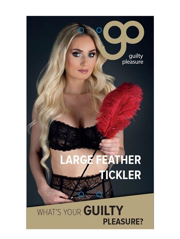 Стек с большим красным пером Large Feather Tickler (65 см)