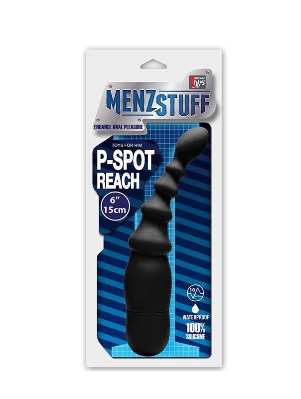 Чёрный вибромассажёр простаты MENZSTUFF - P-SPOT REACH VIBE