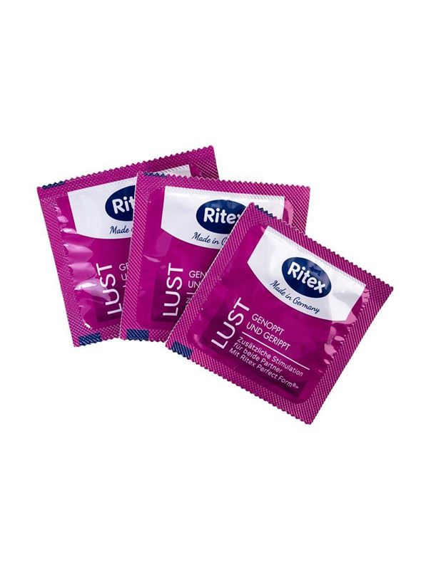 Рифленые презервативы RITEX LUST с пупырышками (3 шт)