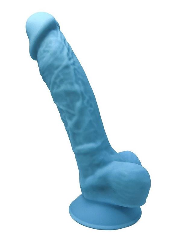 Голубой фаллоимитатор 7" Model 1 Premium Silicone Dildo (17,6 см)