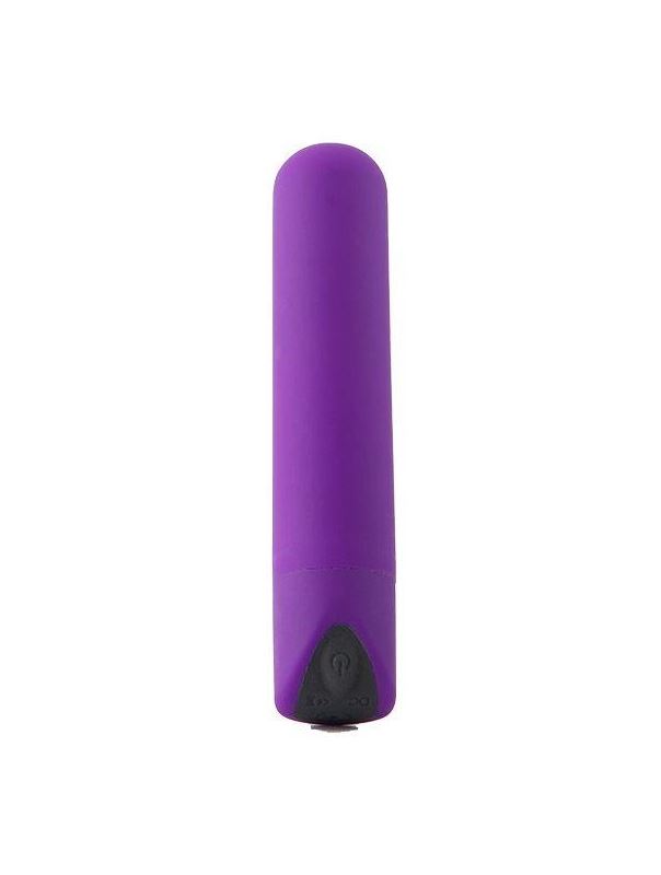 Фиолетовый мини вибратор POWERFUL BULLET