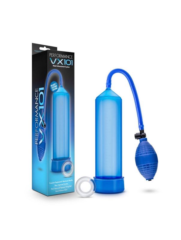 Синяя ручная вакуумная помпа Male Enhancement Pump