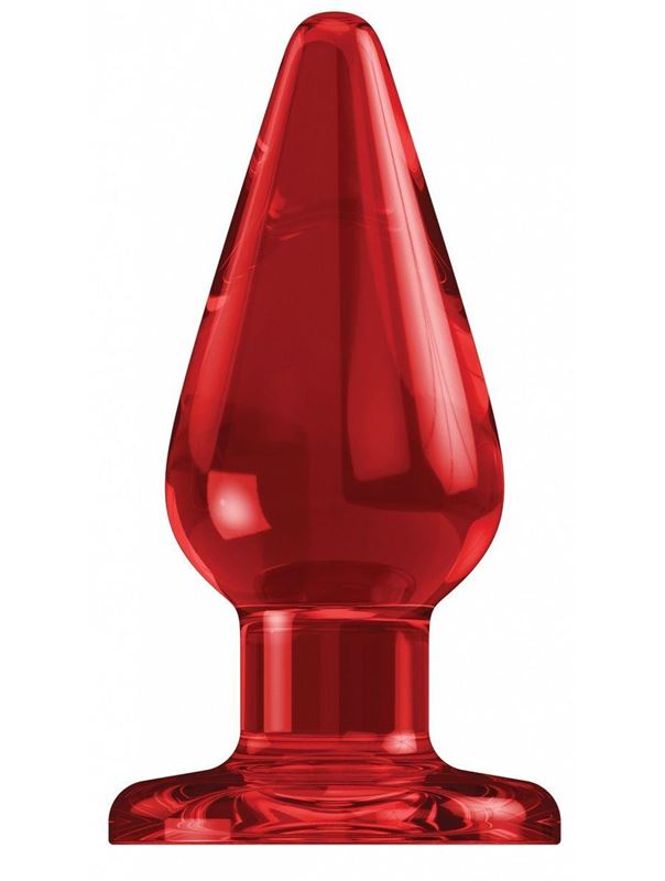 Красный акриловая анальная пробка Bottom Line 6 Acrylic Red Model 2 (15,5 см)