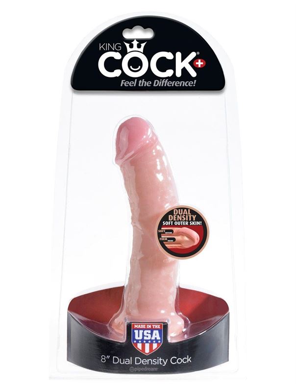 Телесный фаллоимитатор на присоске Dual Density 8 Cock - 20,3 см.